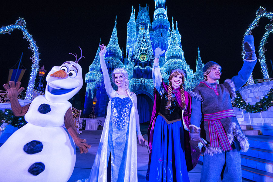 Queen Elsa from “Frozen” Transforms Cinderella Castle in "A Frozen