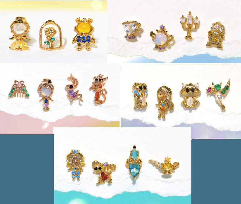 New Beauty and the Beast, Mulan, Pocahontas and Jasmine Girls Crew